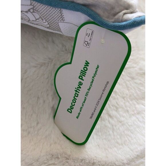 Sesame Street Square Decorative Pillow Big Bird Elmo Cookie Monster Ernie Bert - Picture 7 of 16